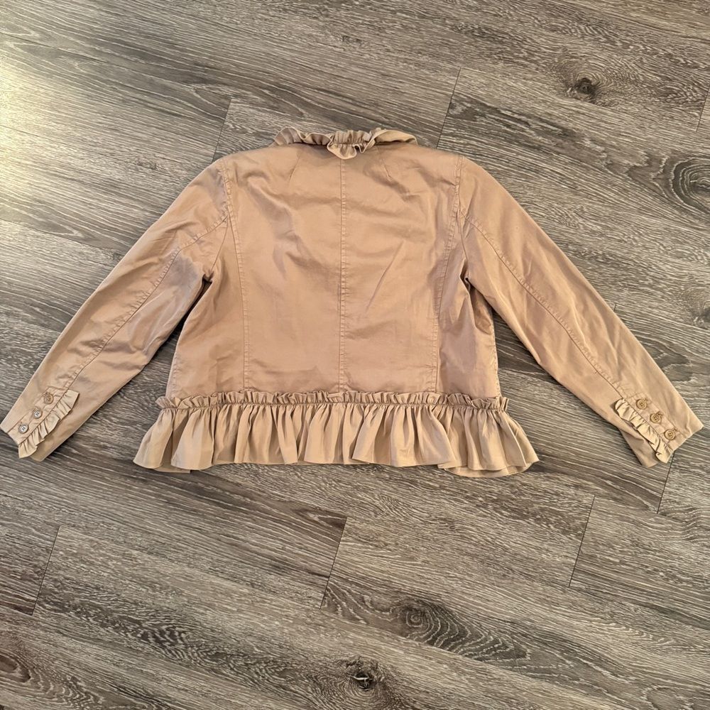 J. Crew Tan Ruffle Chino Jacket - Picture 9 of 9